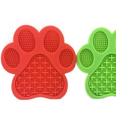 Silicone Paw Shower Dog Lick Mat Dispensing Mat Suction To Wall for Pet Bathing, Grooming, and Dog Training Distraction Device