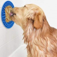 Durable Silicone Dog Lick Pad with Super Strong Suction Cup Distraction Dog lick Mat for Pet Bathing and Grooming